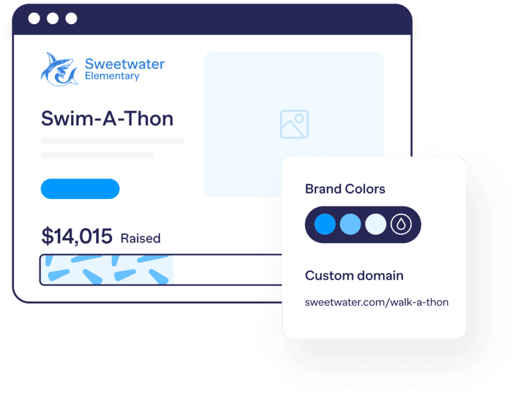 Swim A Thon interface example