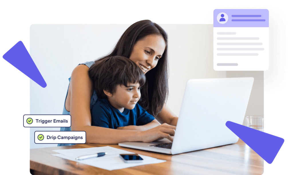 Mom with kid Email Marketing