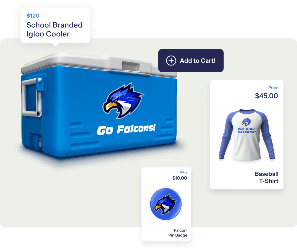 Online school store with branded items Falcons