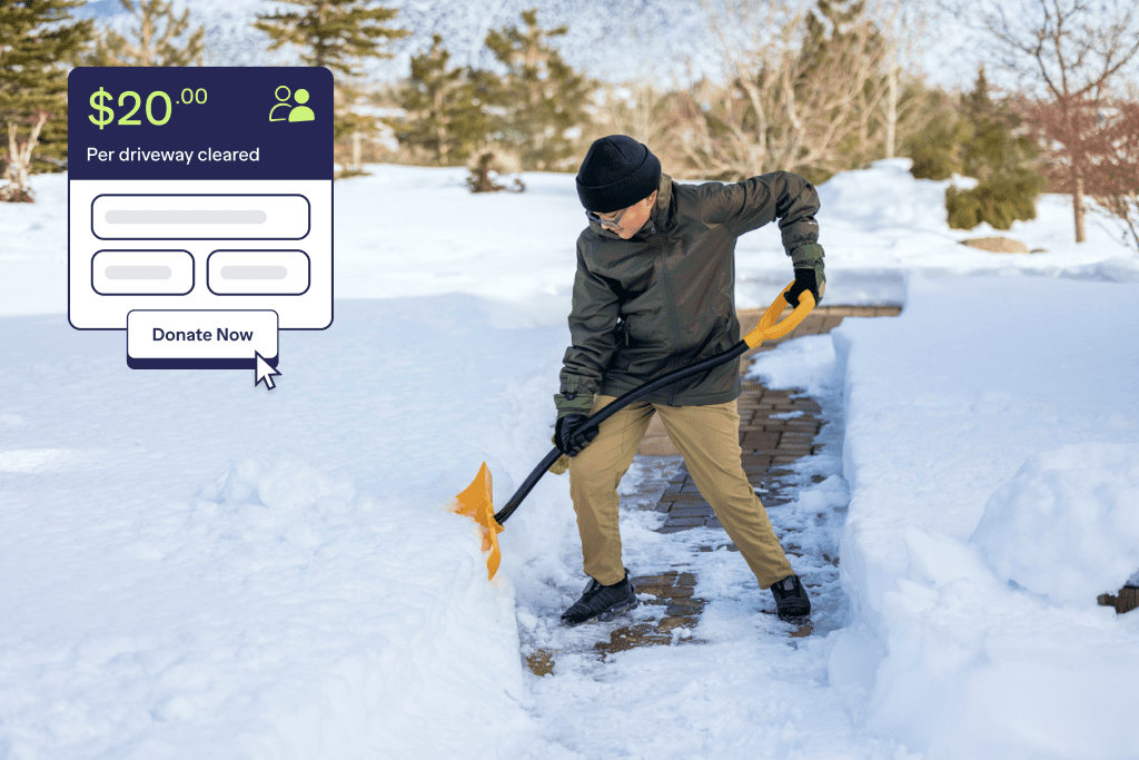 Snow shoveling service